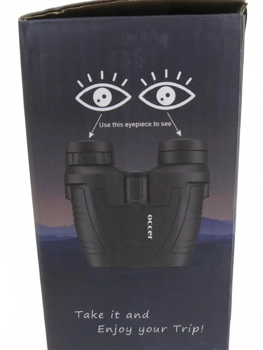 Occer 12x25 Compact Low Light Vision Binoculars - Black